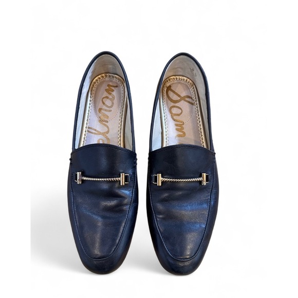Sam Edelman Shoes - Sam Edelman Lior Black Leather Bit Loafers Gold Hardware Flats Womens 8M